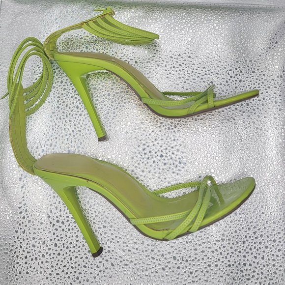 Vintage Lime Green Heels - Picture 1 of 3